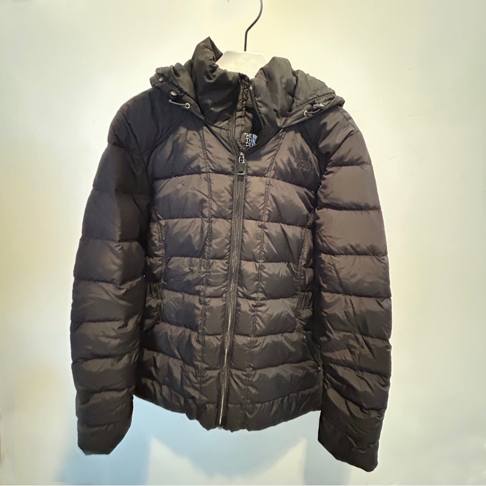 The North Face Gotham Removable Faux Fur Hooded Puffer Jacket Black Small